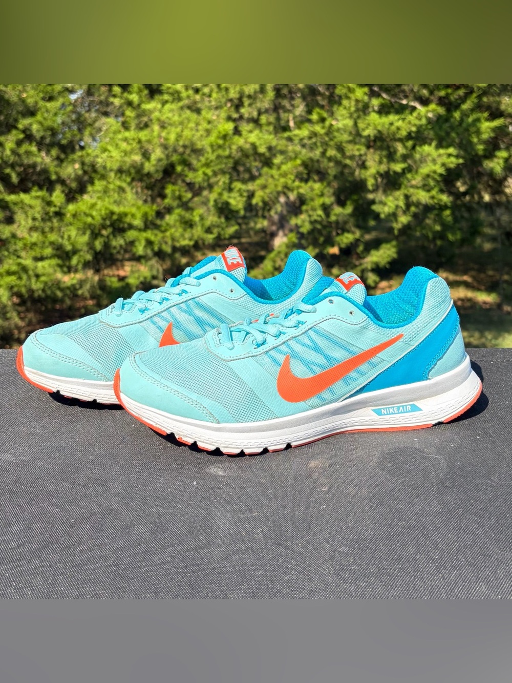 Nike Air Relentless 5 Teal Blue Orange Running Shoes Sneakers 807098-400 9.5